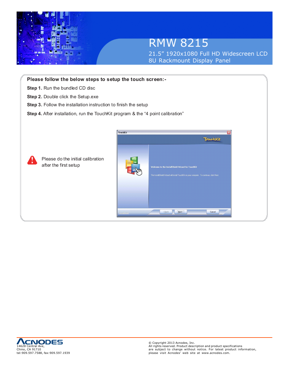 Rmw 8215 | Acnodes RMW 8215 User Manual | Page 17 / 19