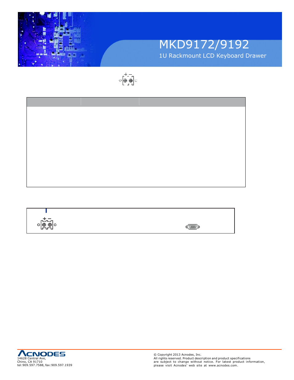 2 > options : dc power, Dc power | Acnodes MKD 9192 User Manual | Page 15 / 15