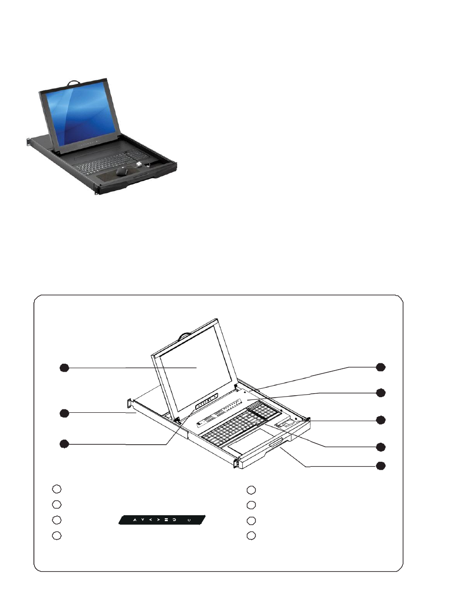 Part 1 > < 1.1 > package content, 2 > structure diagram | Acnodes MKD 9192 User Manual | Page 6 / 15