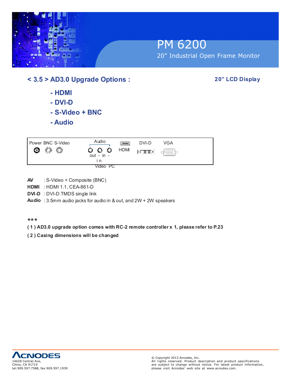 Pm 6200 | Acnodes PM 6200 User Manual | Page 16 / 23