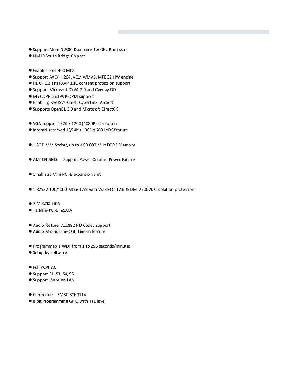 2 product sp ecification | Acnodes FES 2213 User Manual | Page 6 / 57