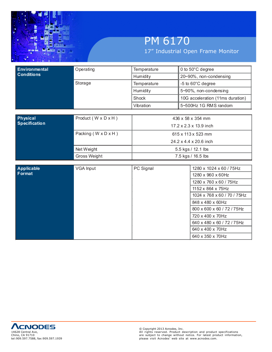 Pm 6170 | Acnodes PM 6170 User Manual | Page 10 / 23