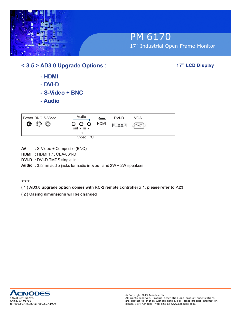 Pm 6170 | Acnodes PM 6170 User Manual | Page 16 / 23
