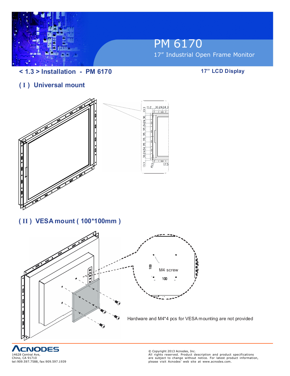 Pm 6170 | Acnodes PM 6170 User Manual | Page 8 / 23
