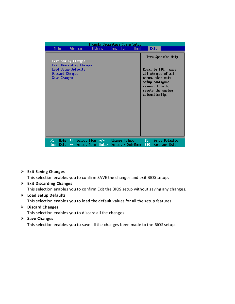 7 exit bios setup | Acnodes FES 2236 User Manual | Page 43 / 49