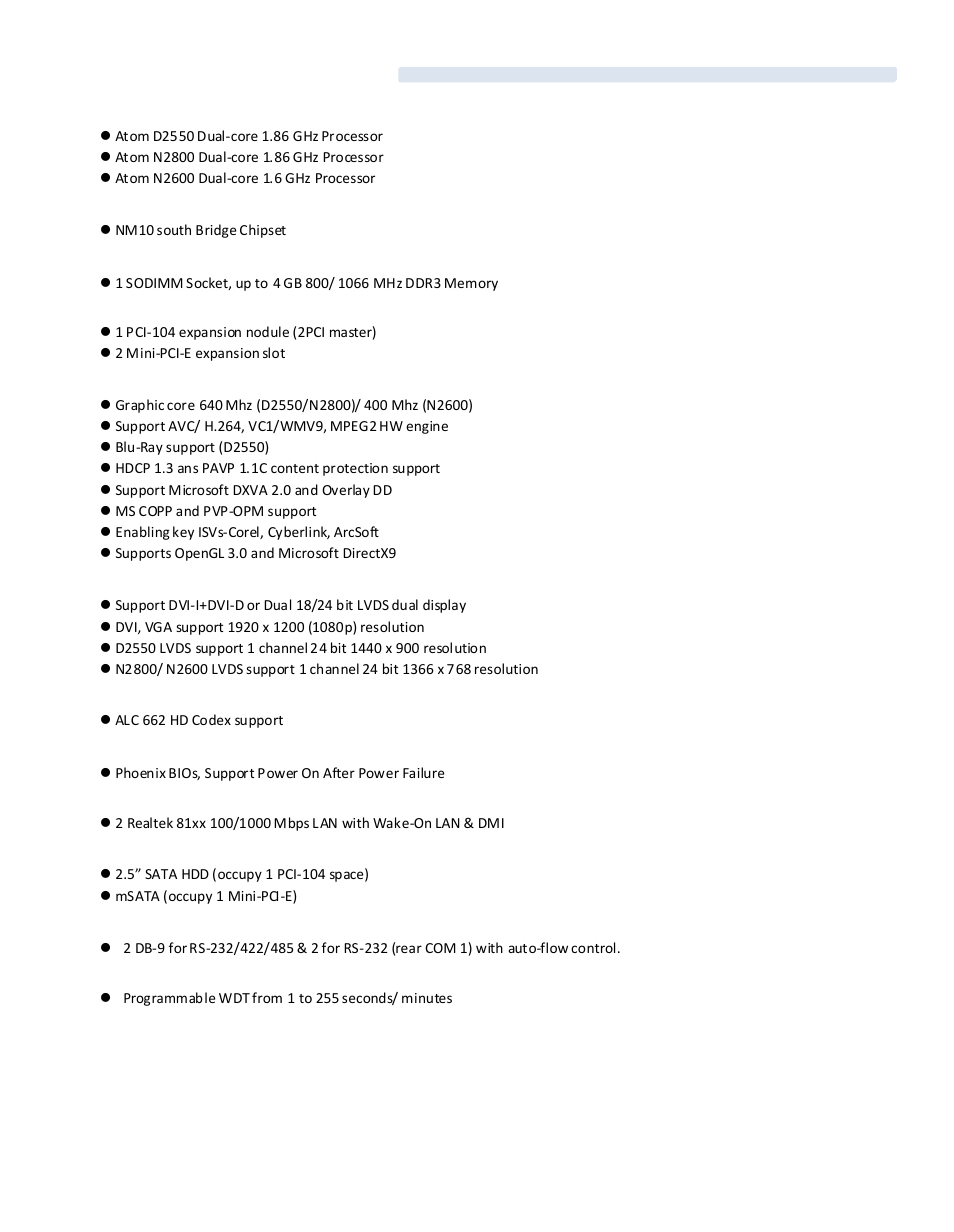 2 product specification | Acnodes FES 2236 User Manual | Page 6 / 49