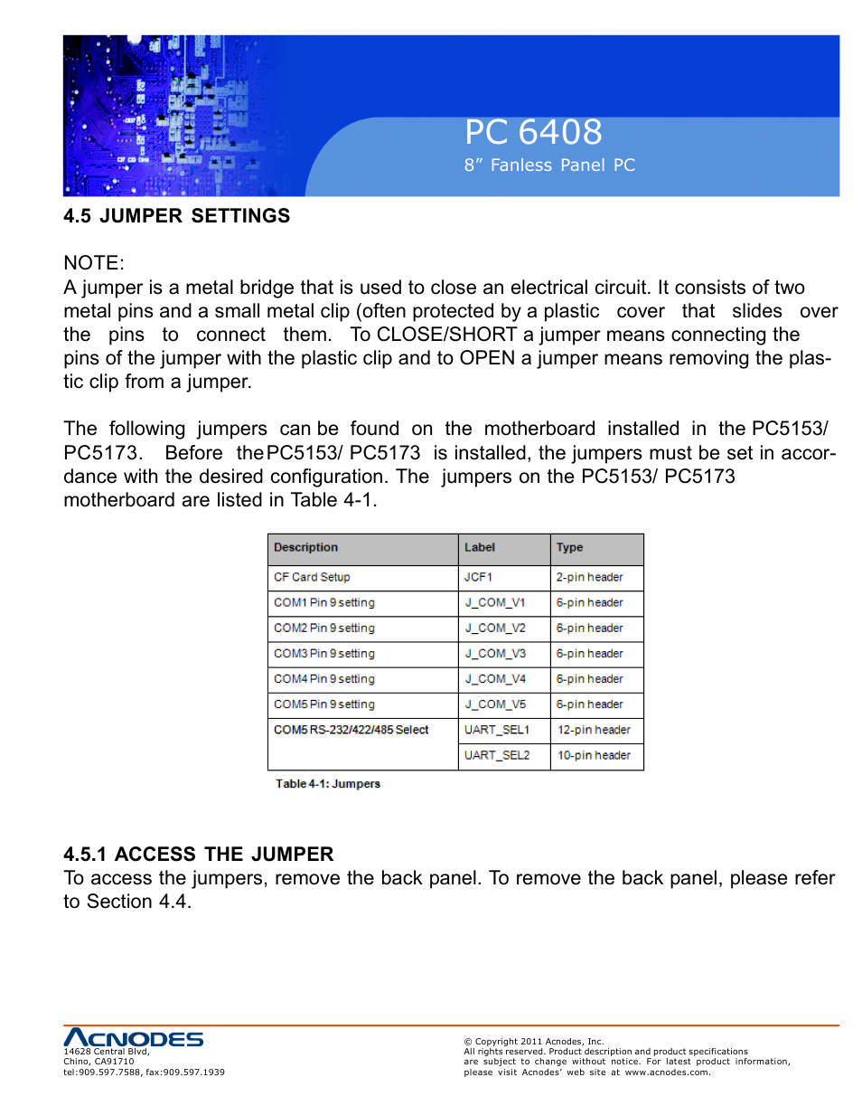 Pc 6408 | Acnodes PC 6408 User Manual | Page 29 / 98