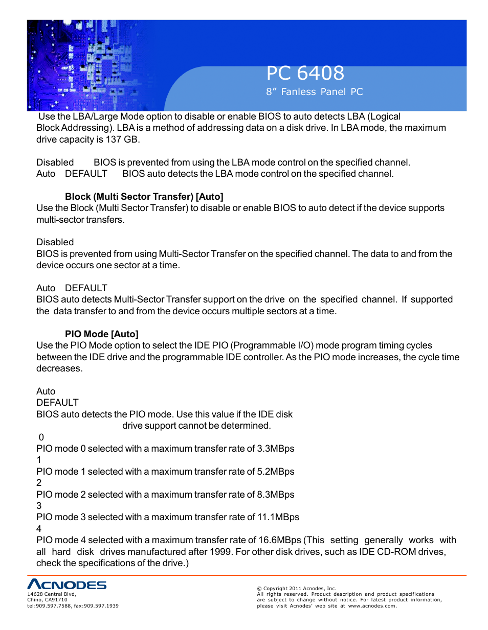 Pc 6408 | Acnodes PC 6408 User Manual | Page 60 / 98