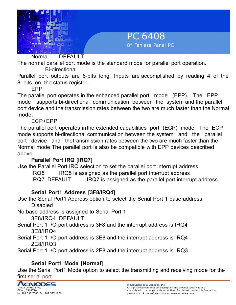 Pc 6408 | Acnodes PC 6408 User Manual | Page 63 / 98