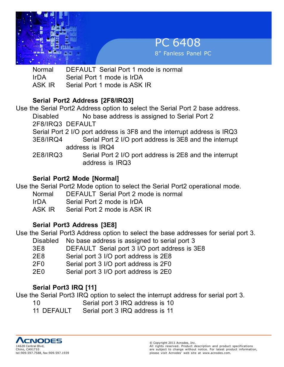 Pc 6408 | Acnodes PC 6408 User Manual | Page 64 / 98