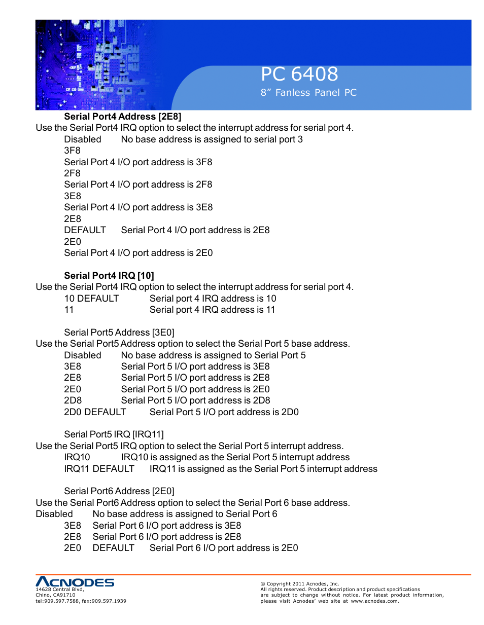 Pc 6408 | Acnodes PC 6408 User Manual | Page 65 / 98