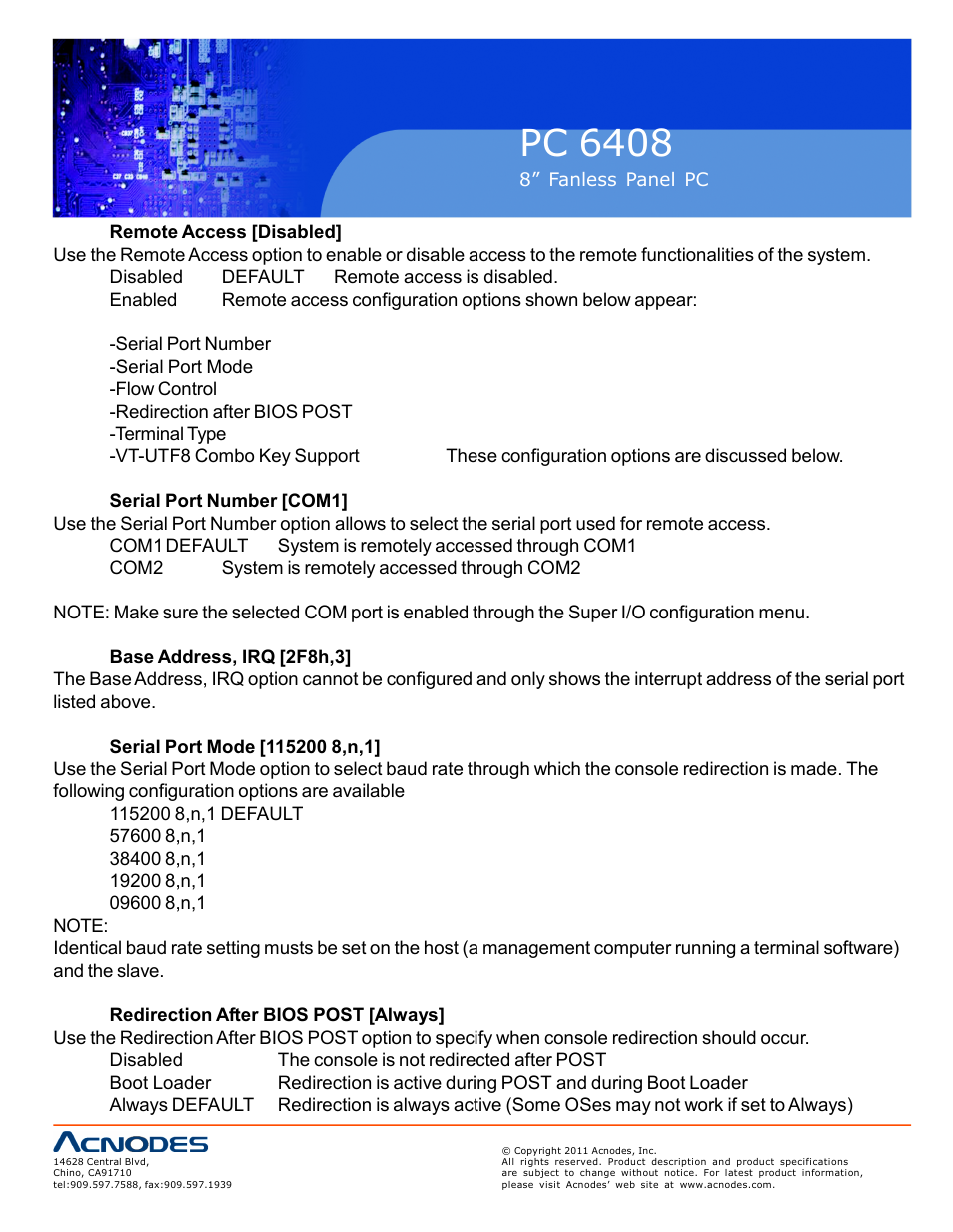 Pc 6408 | Acnodes PC 6408 User Manual | Page 72 / 98