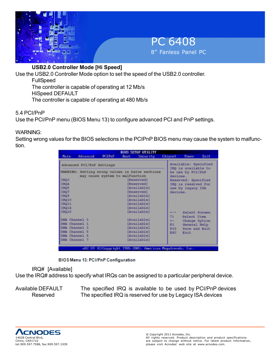 Pc 6408 | Acnodes PC 6408 User Manual | Page 74 / 98