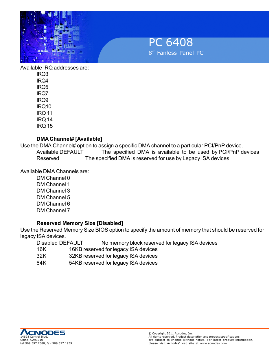 Pc 6408 | Acnodes PC 6408 User Manual | Page 75 / 98