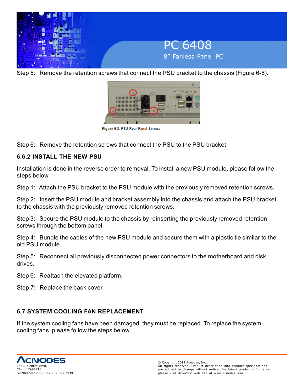 Pc 6408 | Acnodes PC 6408 User Manual | Page 86 / 98