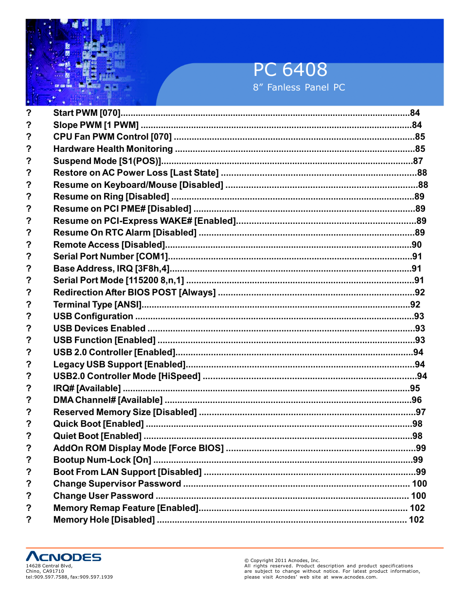 Pc 6408 | Acnodes PC 6408 User Manual | Page 90 / 98