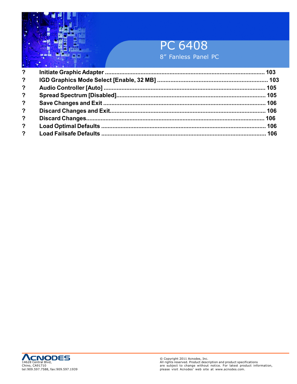 Pc 6408 | Acnodes PC 6408 User Manual | Page 91 / 98