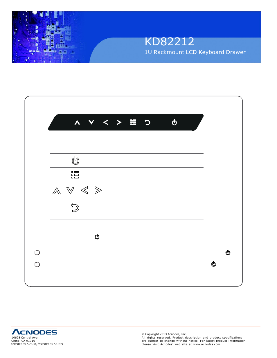 3 > on-screen display operation ( osd ) | Acnodes KD 82212 User Manual | Page 12 / 20