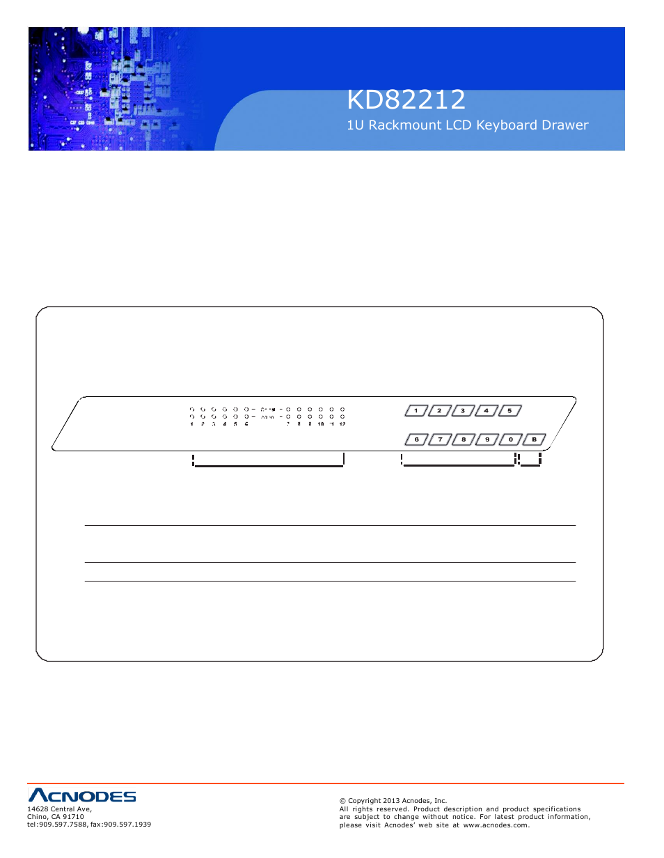 3 kvm button, Power on, Front panel - port led indications | Acnodes KD 82212 User Manual | Page 18 / 20
