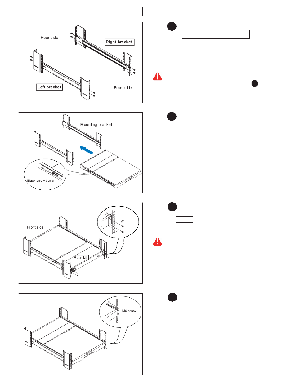 3 > installation - how to install 1u 20" lcd tray | Acnodes KD 82212 User Manual | Page 7 / 20