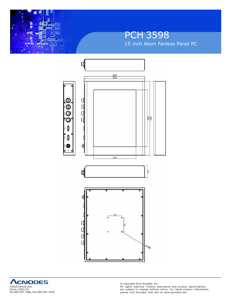 Pch 3598 | Acnodes PCH 3598 User Manual | Page 10 / 82