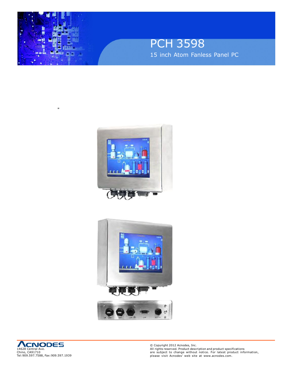 Pch 3598 | Acnodes PCH 3598 User Manual | Page 11 / 82