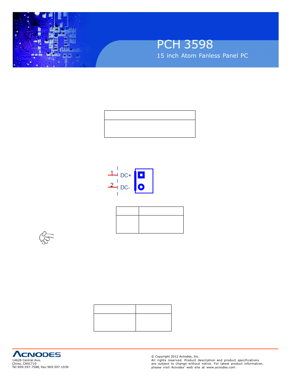 Pch 3598, 3 jumpers setting and connectors | Acnodes PCH 3598 User Manual | Page 14 / 82
