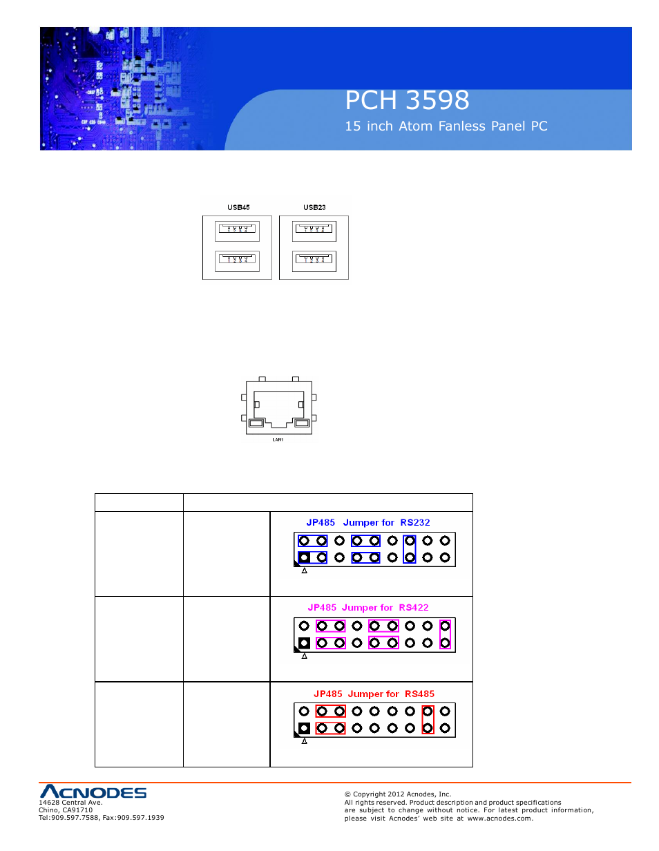 Pch 3598 | Acnodes PCH 3598 User Manual | Page 15 / 82
