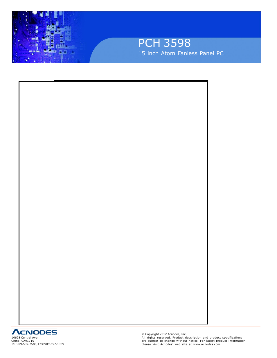 Pch 3098, Pch 3598, Warning | Safety & warranty | Acnodes PCH 3598 User Manual | Page 2 / 82