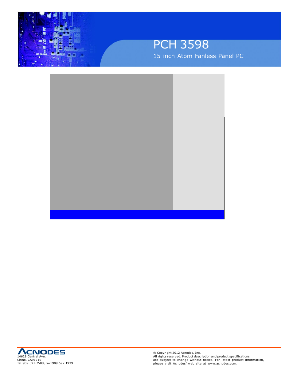 Pch 3598 | Acnodes PCH 3598 User Manual | Page 33 / 82