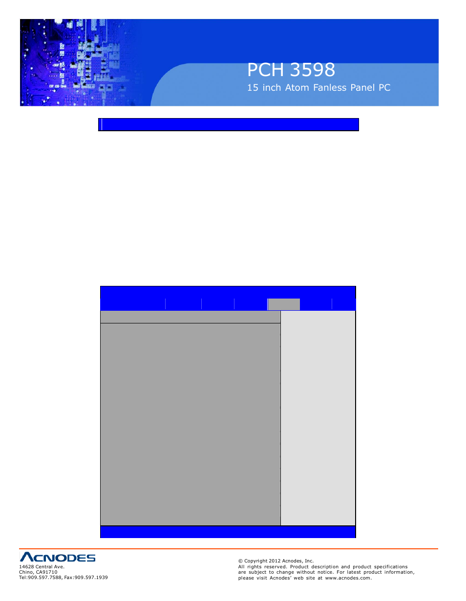 Pch 3598 | Acnodes PCH 3598 User Manual | Page 46 / 82