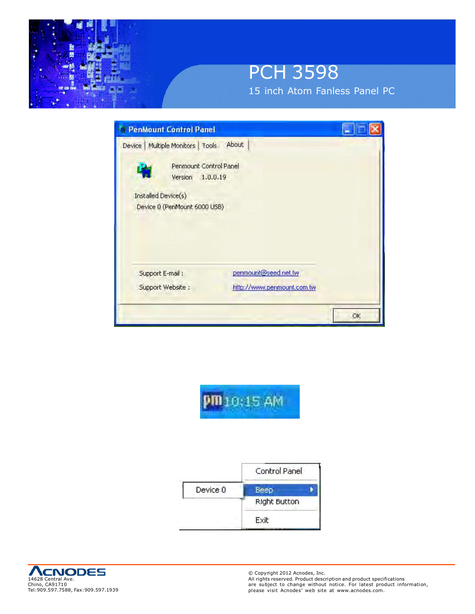 Pch 3598 | Acnodes PCH 3598 User Manual | Page 81 / 82