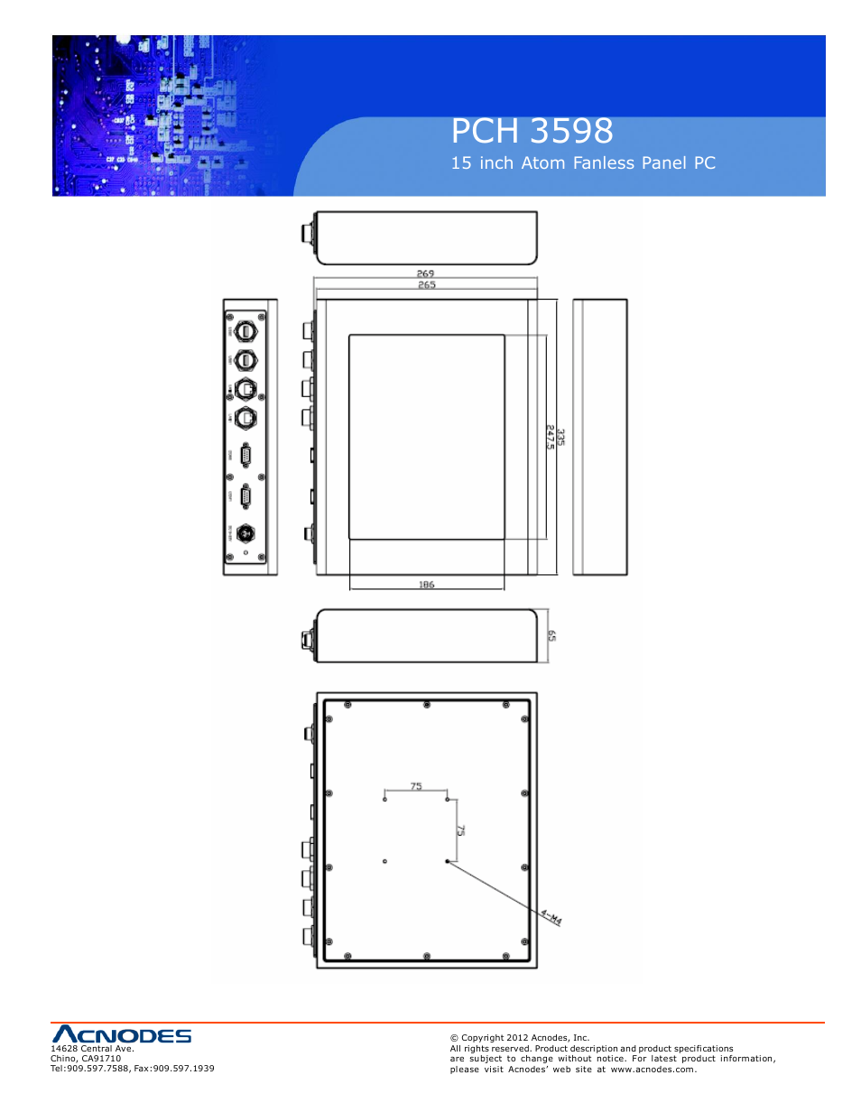 Pch 3598 | Acnodes PCH 3598 User Manual | Page 9 / 82