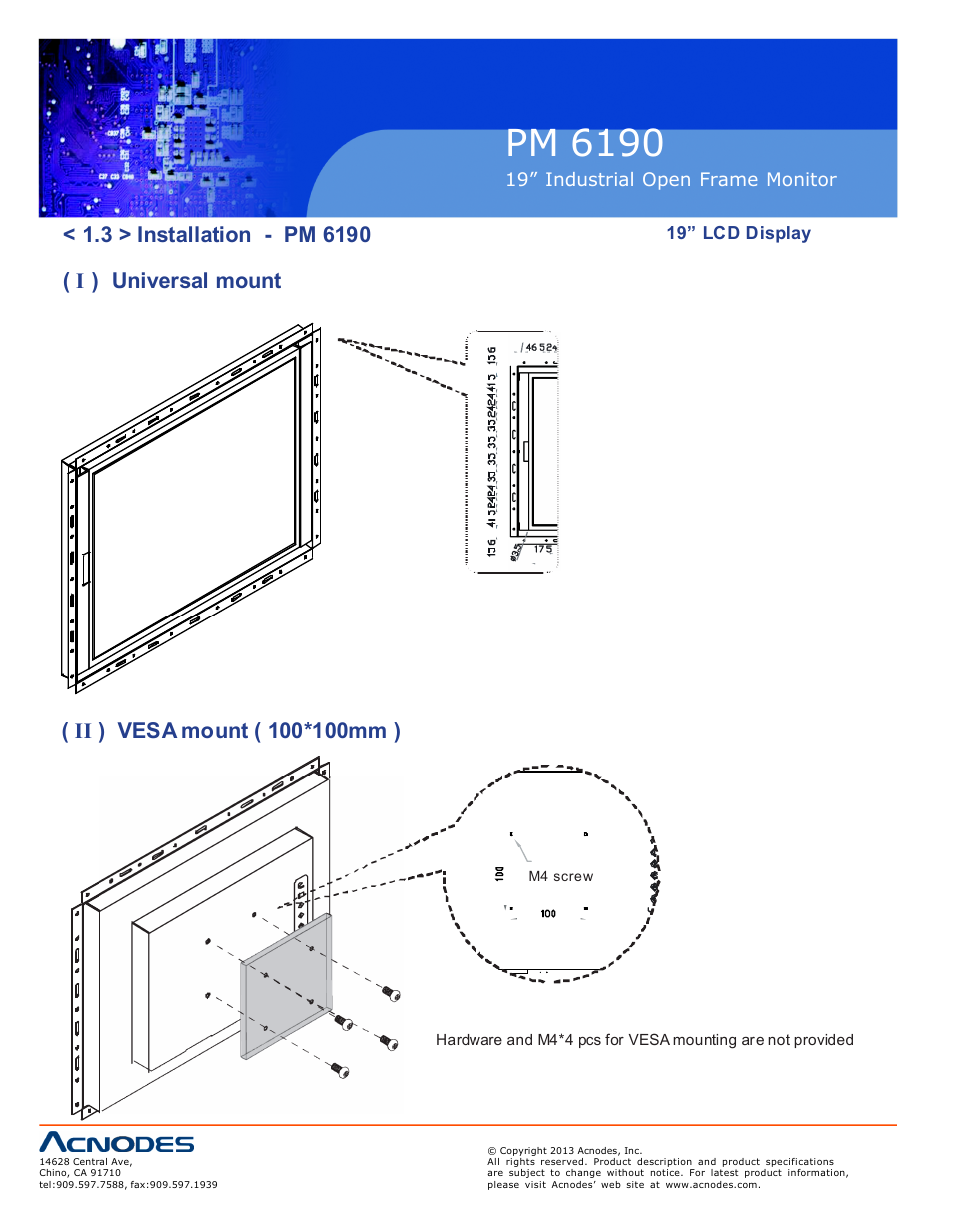 Pm 6190 | Acnodes PM 6190 User Manual | Page 8 / 23