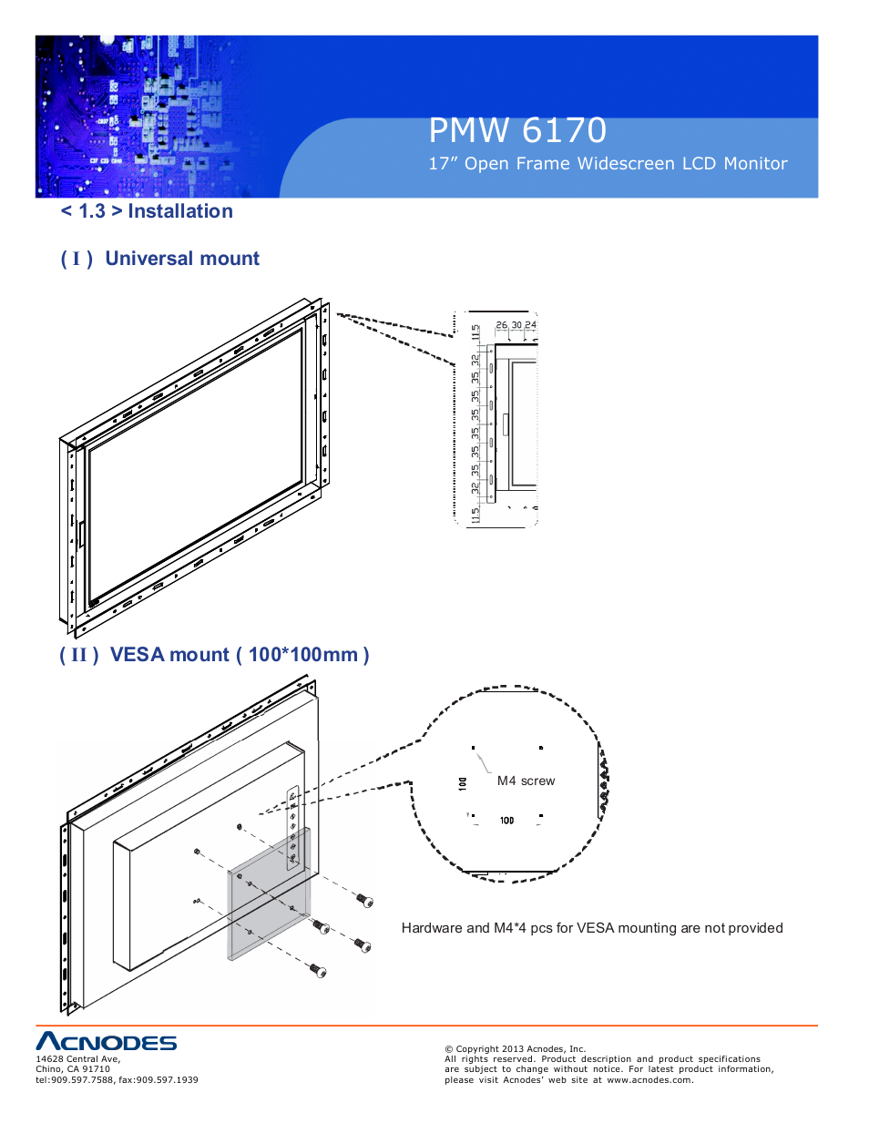 Pmw 6170 | Acnodes PMW 6170 User Manual | Page 8 / 21