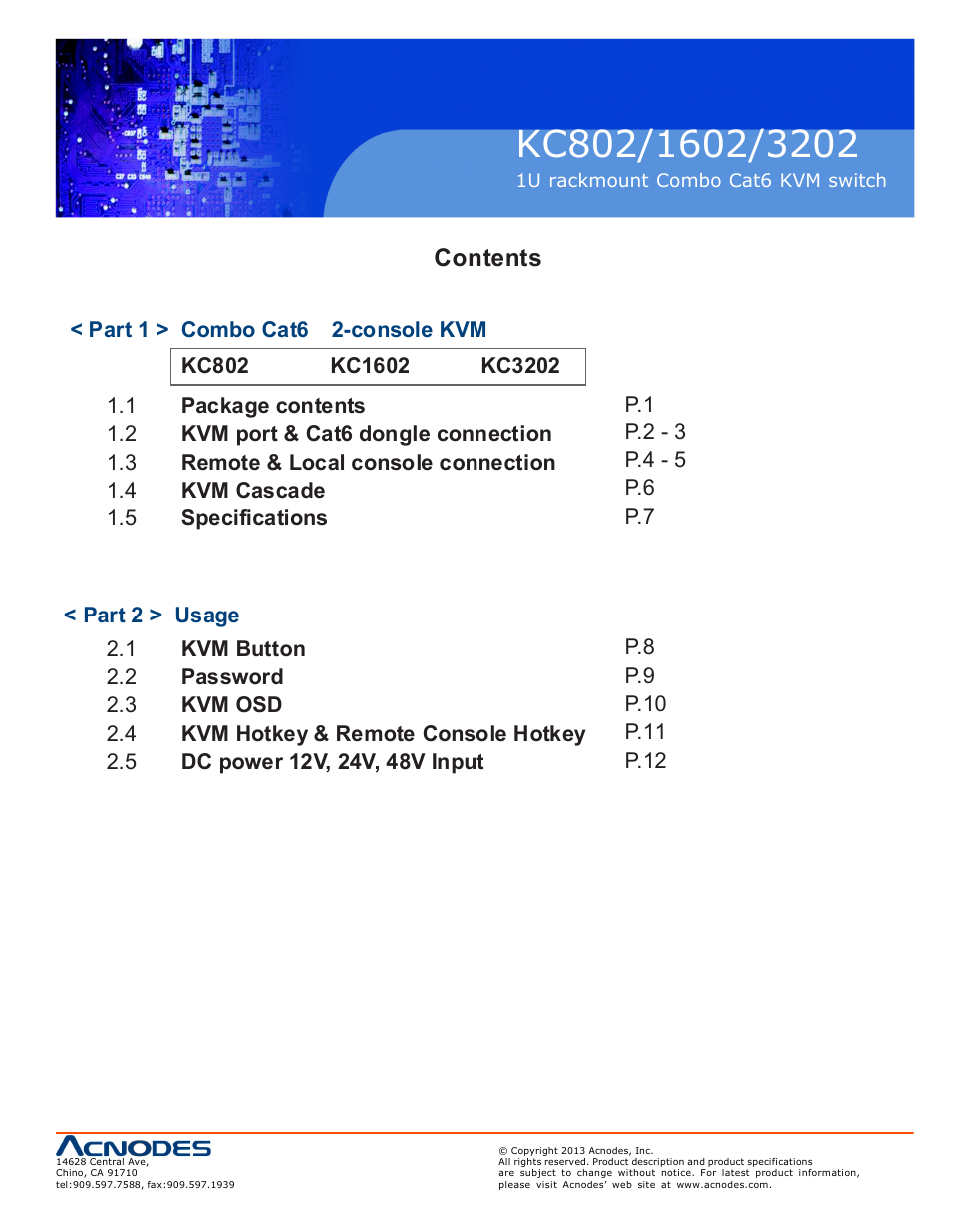 Acnodes KC 802 User Manual | Page 3 / 16