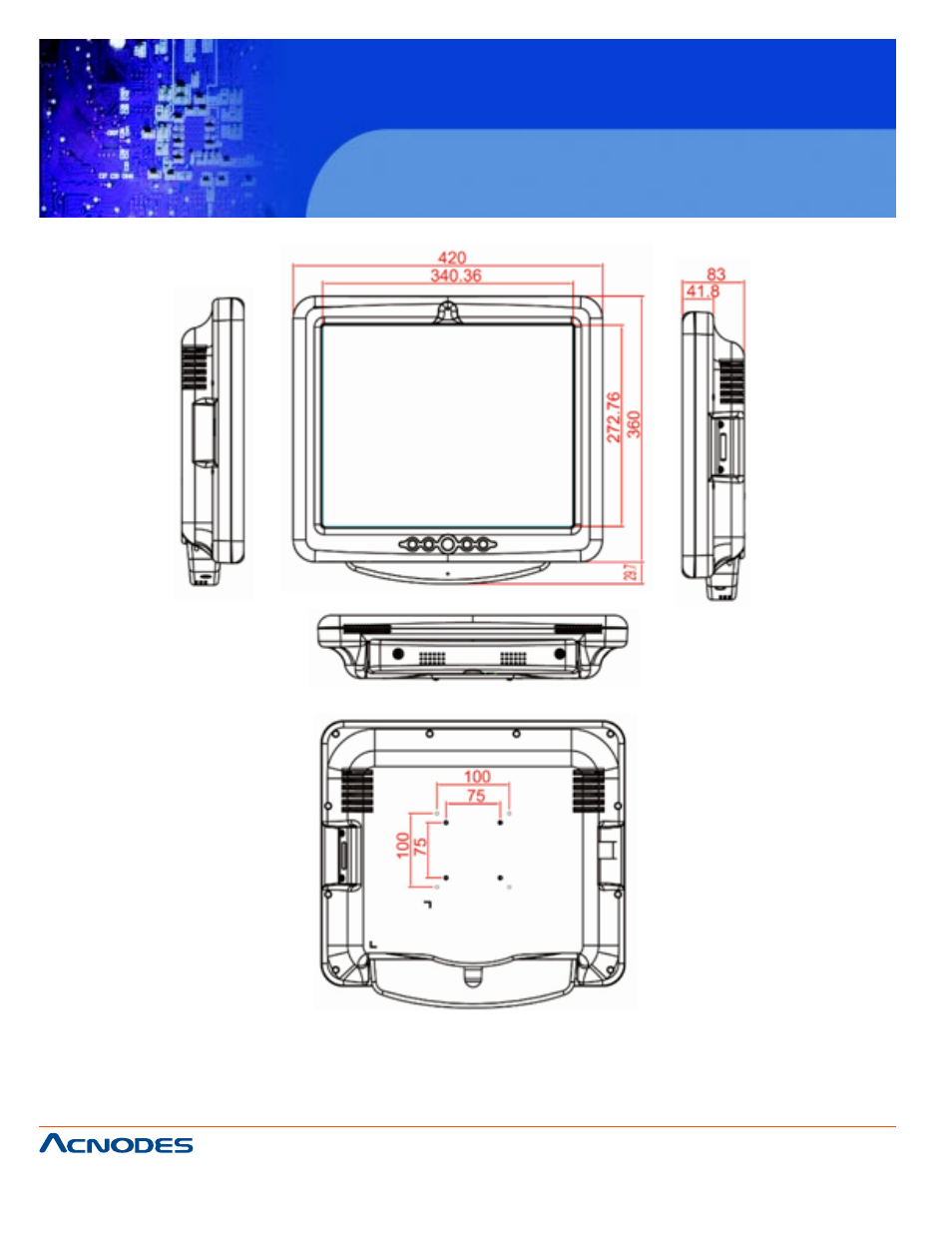 Mpc 6172, 2 dimension | Acnodes MPC 6172B User Manual | Page 16 / 48