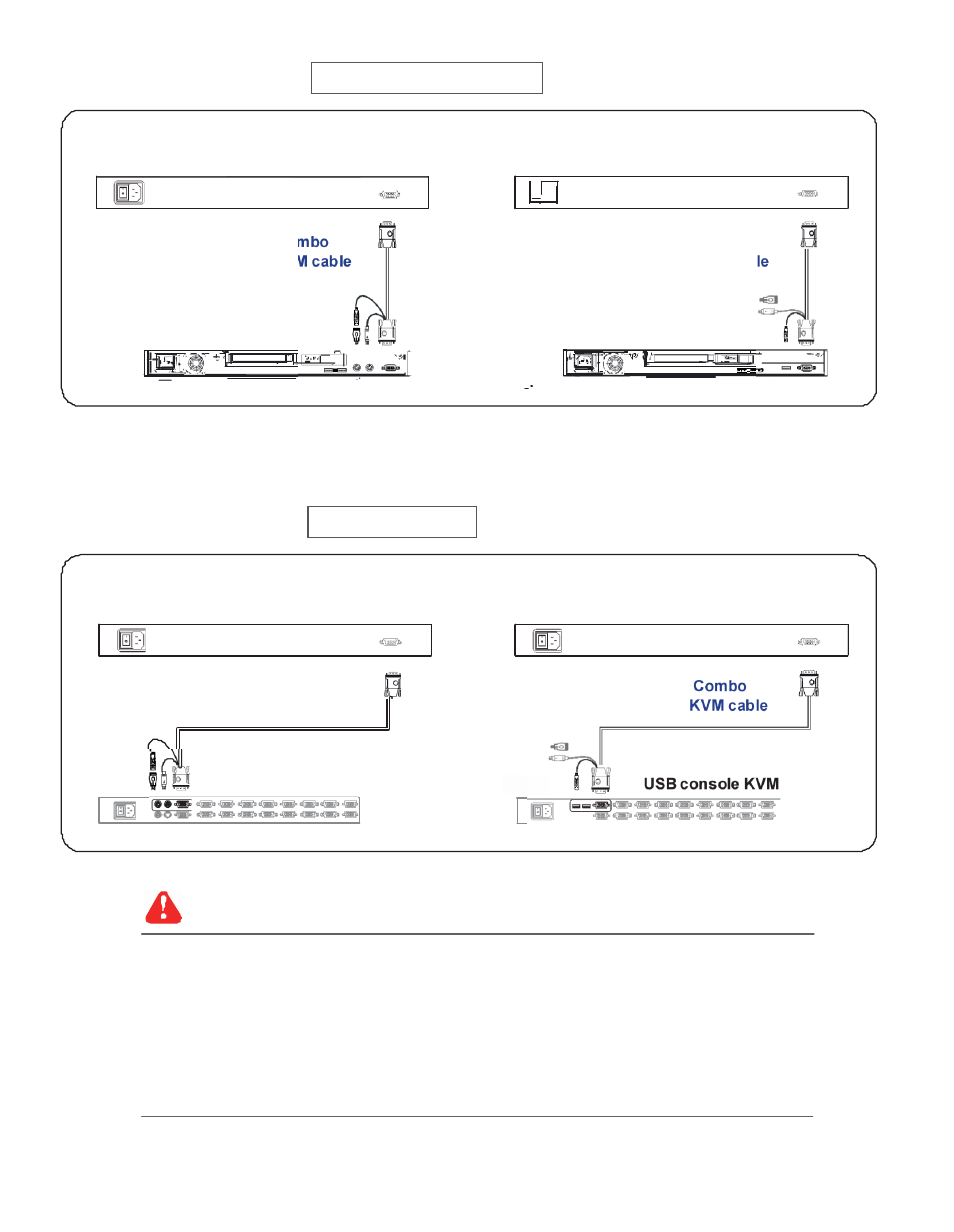 4 > connection to ps/2 or usb server, 4 > connection to external kvm | Acnodes KDH 8170 User Manual | Page 10 / 17