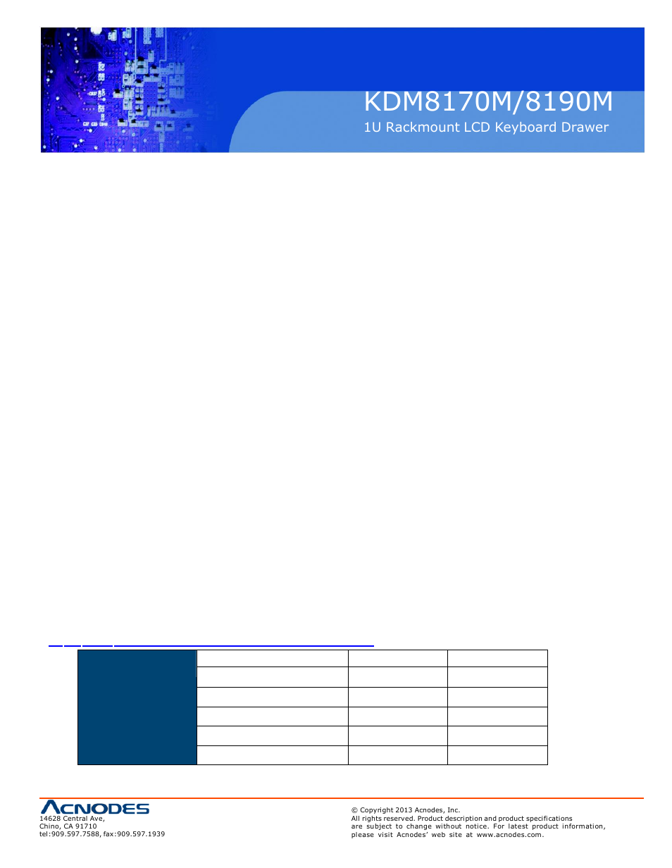 Acnodes KDM 8190M User Manual | Page 3 / 15