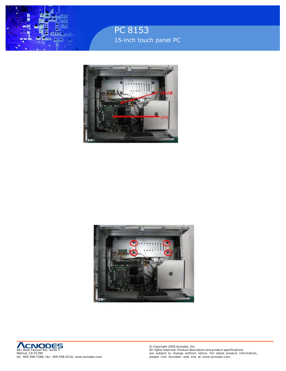 Rmc 7152, Pc 8153 | Acnodes PC 8153 User Manual | Page 13 / 46