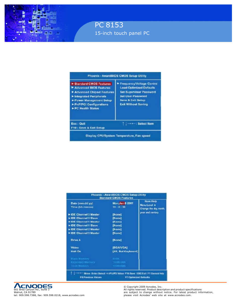 Rmc 7152, Pc 8153 | Acnodes PC 8153 User Manual | Page 23 / 46