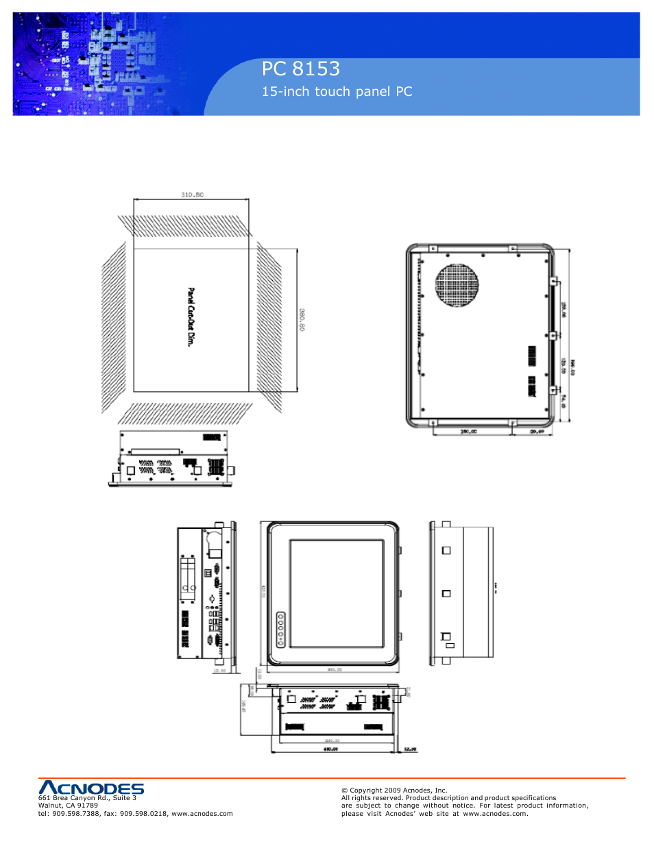 Rmc 7152, Pc 8153 | Acnodes PC 8153 User Manual | Page 9 / 46