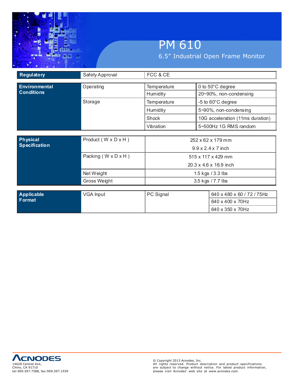 Pm 610 | Acnodes PM 610 User Manual | Page 10 / 18