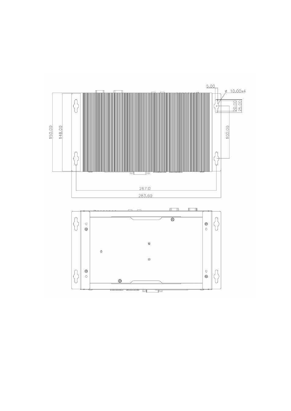 2 wall mount bracket dimension | Acnodes FES 8730 User Manual | Page 14 / 71
