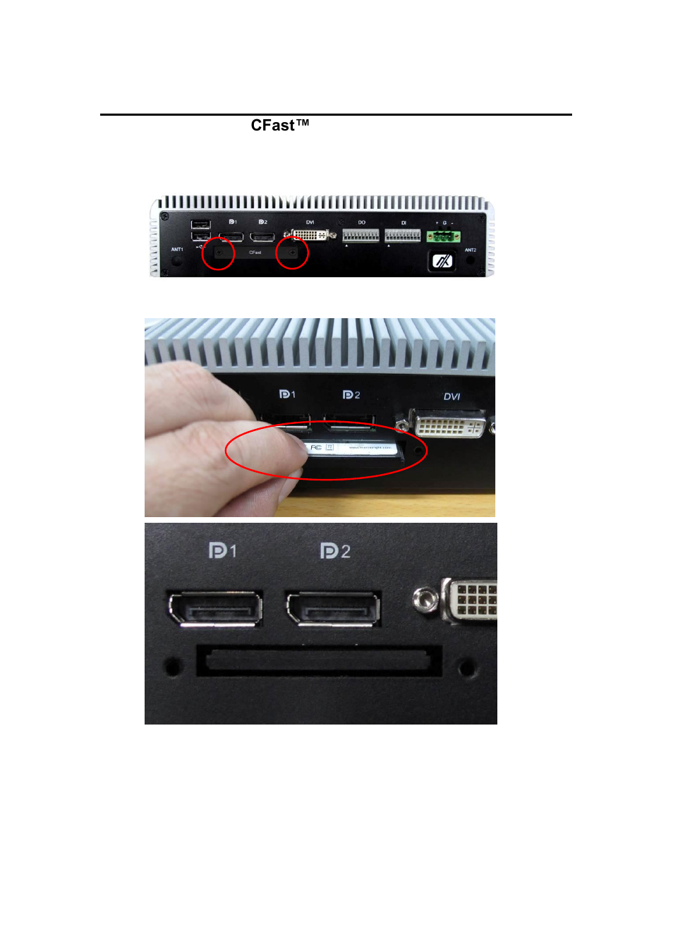 2 installing the cfast | Acnodes FES 8730 User Manual | Page 23 / 71