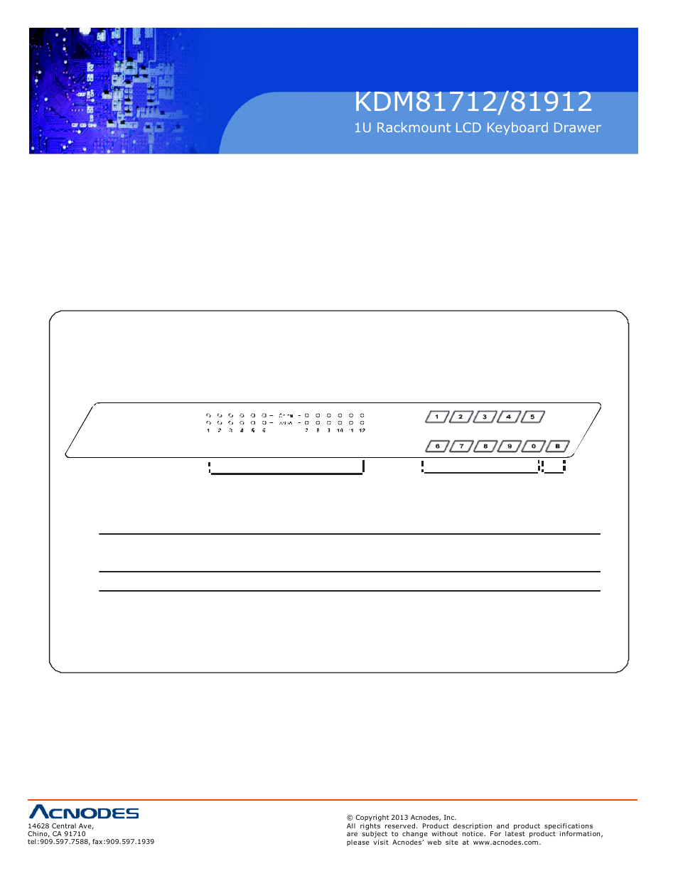 3 kvm button, Power on, Front panel - port led indications | Acnodes KDM 81712 User Manual | Page 18 / 20