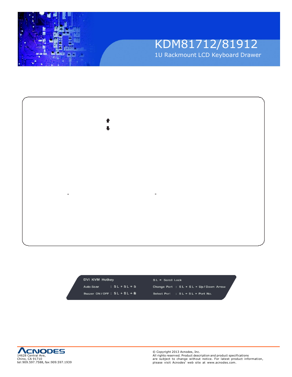 4 kvm hotkey | Acnodes KDM 81712 User Manual | Page 19 / 20