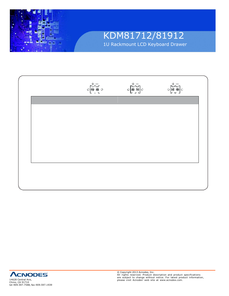 Acnodes KDM 81712 User Manual | Page 20 / 20