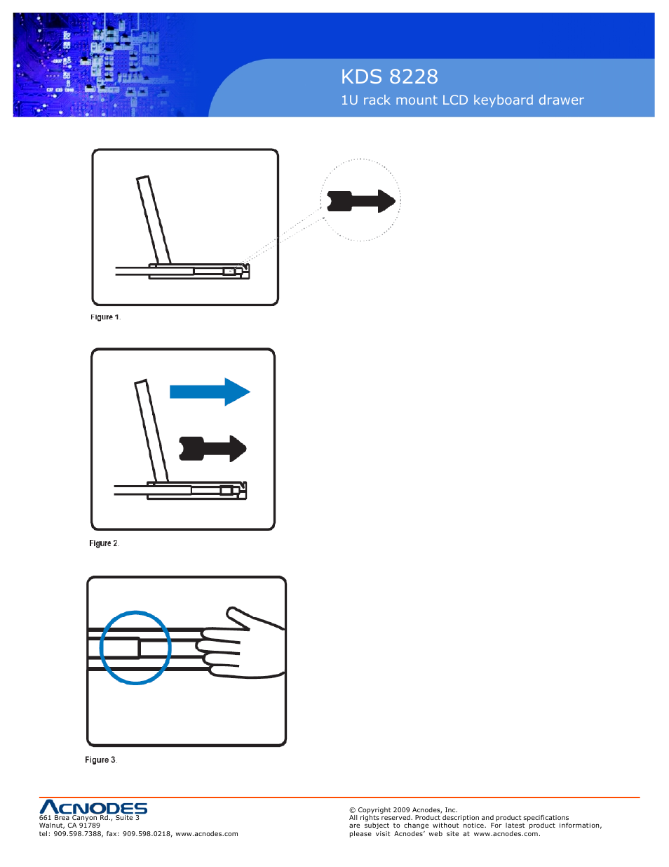 Kds 8228, 1u rack mount lcd keyboard drawer, 7 how to use the slides 7 | Acnodes KDS 8228 User Manual | Page 9 / 25