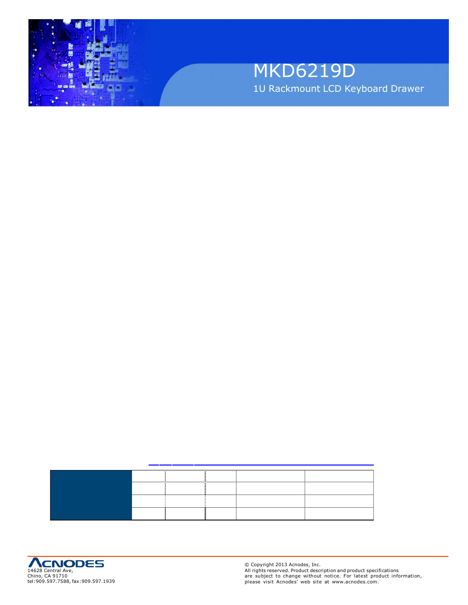 Acnodes MKD 6219D User Manual | Page 3 / 16